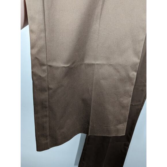 Max Mara To The Max women 10 Tan Cotton Blend Wide Leg Trouser Work Career Pant - Picture 5 of 10